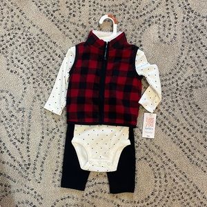 Baby Buffalo Check Vest Set